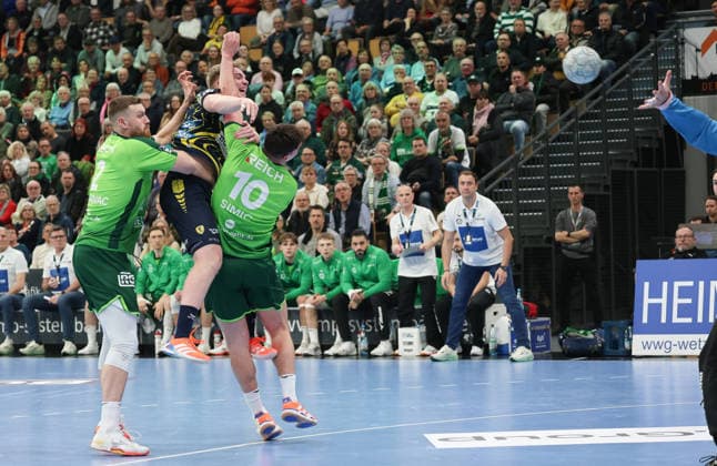 Haukur Thrastarson Rhein Neckar Loewen 25 , GER, HSG Wetzlar vs Rhein Neckar Loewen, 1 Handball Bundesliga, Matchday 14, Season 2025 2026, 27 11 2025 GER, HSG Wetzlar vs Rhein Neckar Loewen, 1 Handball Bundesliga, Matchday 14, Season 2025 2026, 27 11 2025 Wetzlar Copyright: xEibner-Pressefoto JoergxNiebergax EP_JNL