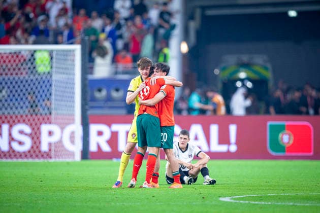 World Cup Football FIFA U17, U 17 U 17 U 17 U 17 World Cup Qatar 2025, Portugal vs Austria Final Portugal becomes world champion after beating Austria 1-0 with a goal by ANISIO CABRAL Joy, emotions, jubilation, sadness for Austria Copyright: xRedhaxHosnixSegganix