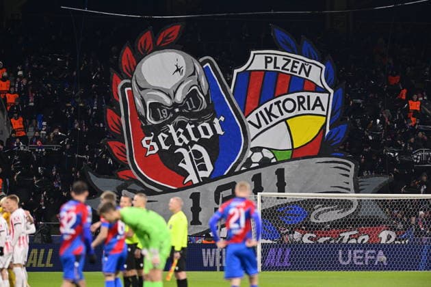 FC Viktoria Plzen fans during the Football Europa League, 5th round match: FC Viktoria Plzen vs SC Freiburg in Pilsen, Czech Republic, November 27, 2025. (CTKxPhoto MiroslavxChaloupka) CTKPhotoP2025112706872  CTKPhotoP2025112706872