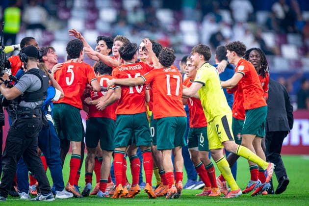 World Cup Football FIFA U17, U 17 U 17 U 17 U 17 World Cup Qatar 2025, Portugal vs Austria Final Portugal becomes world champion after beating Austria 1-0 with a goal by ANISIO CABRAL Joy, emotions, jubilation, sadness for Austria Copyright: xRedhaxHosnixSegganix