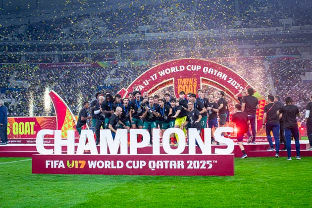 World Cup Football FIFA U17, U 17 U 17 U 17 U 17 World Cup Qatar 2025, Portugal vs Austria Final Portugal becomes world champion after beating Austria 1-0 with a goal by ANISIO CABRAL Joy, emotions, jubilation, sadness for Austria Copyright: xRedhaxHosnixSegganix