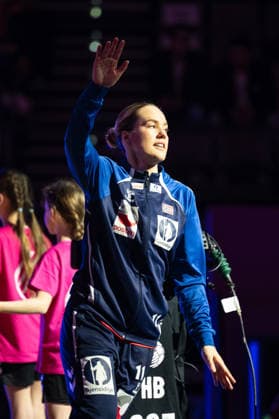 AUNE Malin Larsen (11 Norway) during lineup presentation during the IHF Women s Handball World Championship, WM, Weltmeisterschaft game between Norway and Republic of Korea at the SWT Arena in Trier, Germany Copyright: xMartinxPitschx xSPPx Sportspressphoto_SPR66486