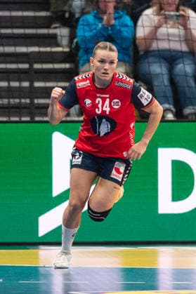 WOLLIK Anniken (34 Norway) celebrates after scoring during the IHF Women s Handball World Championship, WM, Weltmeisterschaft game between Norway and Republic of Korea at the SWT Arena in Trier, Germany Copyright: xMartinxPitschx xSPPx Sportspressphoto_SPR66506