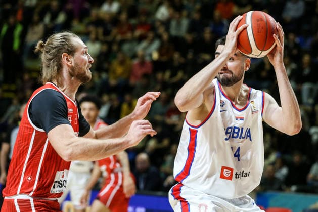 Serbia v Switzerland - FIBA World Cup European Qualifiers BELGRADE, SERBIA - NOVEMBER 27: Players in action during the FIBA World Cup European Qualifiers group C first round basketball match between Serbia and Switzerland at Aleksandar Nikolic Hall in Belgrade, Serbia on November 27, 2025. Filip Stevanovic Anadolu Belgrade Serbia. Editorial use only. Please get in touch for any other usage.  Copyright: x2025xAnadoluxFilipxStevanovicx