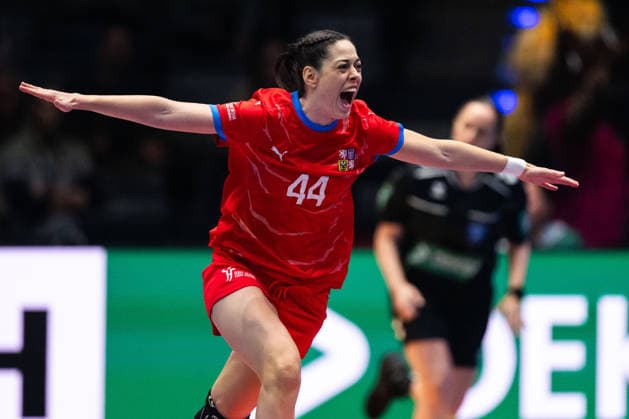 251127 Dominika Zachova of Czech Republic celebrates during the 2025 IHF Women™s World Championship handball match between Sweden and Czech Republic on November 27, 2025 in Stuttgart Photo Emma Wallskog BILDBYRAN COP 320 EW0591 handball handball handball bbeng vm handball vm handbolls vm ihf handball world championship world handball championship 2025 world championship 2025 sverige sweden tjeckien czech republic dam jubel  Copyright: EMMAxWALLSKOG BB251127EW036