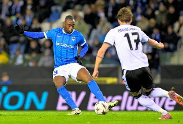 KRC Genk v Basel - UEFA Europa League GENK, BELGIUM - NOVEMBER 27 : Sadick Mujaid defender of KRC Genk during the UEFA Europa League 2025 26 League Phase MD5 match between KRC Genk and Basel on November 27, 2025 in Genk, Belgium, 27 11 2025 Genk Belgium  Copyright: xSesx