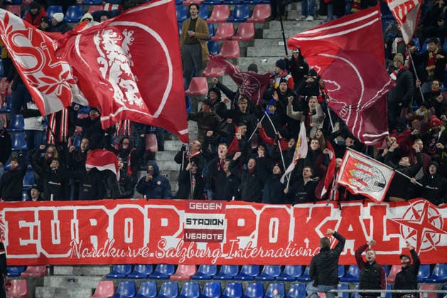 SOCCER - UEFA EL, Bologna vs RBS BOLOGNA,ITALY,27.NOV.25 - SOCCER - UEFA Europa League, FC Bologna vs Red Bull Salzburg. Image shows fans of RBS.  GEPAxpictures xInsidefoto xAndre