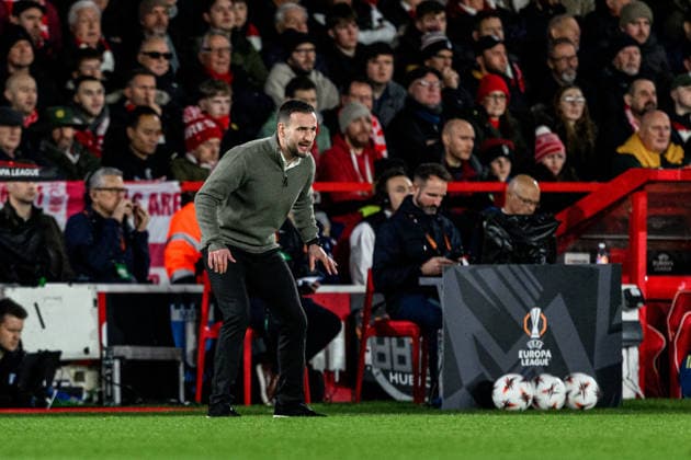 251127 Head coach Anes Mravac of Malmö FF during the UEFA Europa League football match between Nottingham Forest and Malmö FF on November 27, 2025 in Nottingham Photo Mathilda Schuler BILDBYRAN kod MA MA0897 fotboll football soccer fotball uefa europa league europa league nottingham forest malmö ff bbeng  Copyright: MATHILDAxSCHULER BB251127MA090