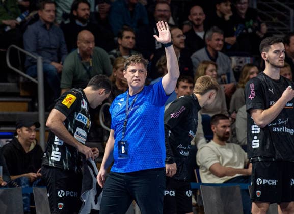 Handball, Men, Season 2025 2026, Champions League Group A, Matchday 9 , Füchse Berlin One Veszprem HC, Coach Nicolej Krickau Füchse Berlin , 27 11 2025, Copyright: xSebastianxRäppold MatthiasxKochx