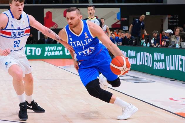 Stefano Tonut (Italy) during FIBA Basketball World Cup 2027 Qualifiers- Italy vs Iceland, Basketball FIBA Europe Cup match in Tortona, Italy, November 27 2025  Copyright: xSavinoxPaolella IPAxSportx xipa-agency.netx xx IPA_68451590 IPA_Agency_IPA68451590