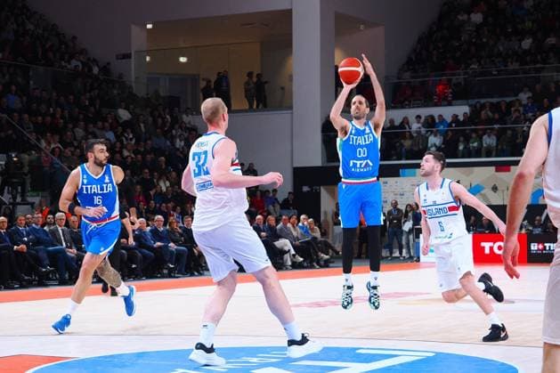 Amedeo Della Valle (Italy) during FIBA Basketball World Cup 2027 Qualifiers- Italy vs Iceland, Basketball FIBA Europe Cup match in Tortona, Italy, November 27 2025  Copyright: xSavinoxPaolella IPAxSportx xipa-agency.netx xx IPA_68451769 IPA_Agency_IPA68451769