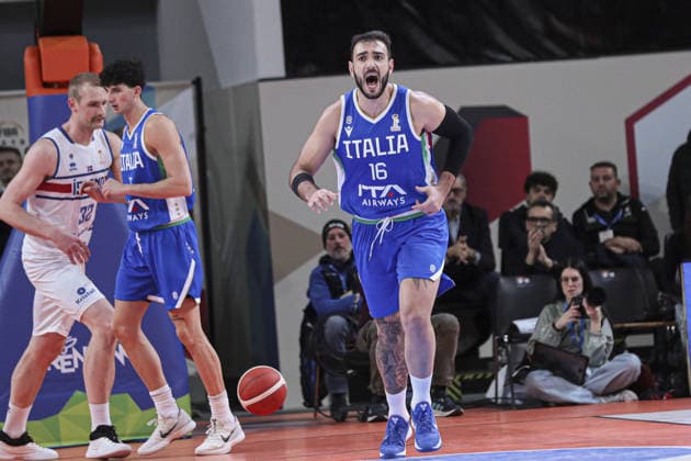 BASKET - Basket FIBA Europe Cup - FIBA Basketball World Cup 2027 Qualifiers- Italy vs Iceland 16 Amedeo Tessitori (Italia basketball team) during FIBA Basketball World Cup 2027 Qualifiers- Italy vs Iceland, Basketball FIBA Europe Cup match in Tortona, Italy, November 27 2025 Tortona Italy  Copyright: xIPAxSport ABACAx