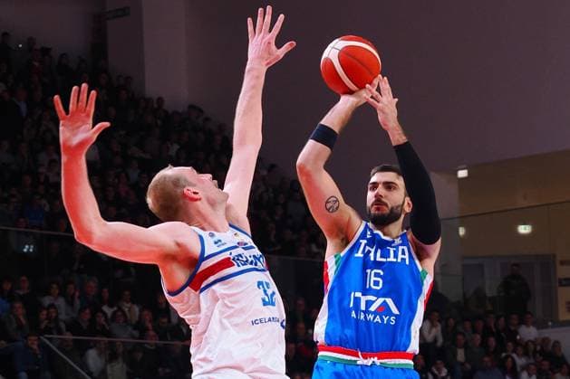 Amedeo Tessitori (Italy) during FIBA Basketball World Cup 2027 Qualifiers- Italy vs Iceland, Basketball FIBA Europe Cup match in Tortona, Italy, November 27 2025  Copyright: xSavinoxPaolella IPAxSportx xipa-agency.netx xx IPA_68451852 IPA_Agency_IPA68451852