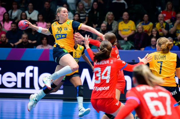 Handball, Womens World Championship, Group G Sweden Czech Republic Kristin Thorleifsdottir Sweden Stuttgart Porsche Arena Baden Württemberg Germany