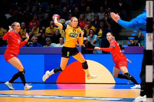 Handball, Womens World Championship, Group G Sweden Czech Republic Jenny Carlsson Sweden Stuttgart Porsche Arena Baden Württemberg Germany