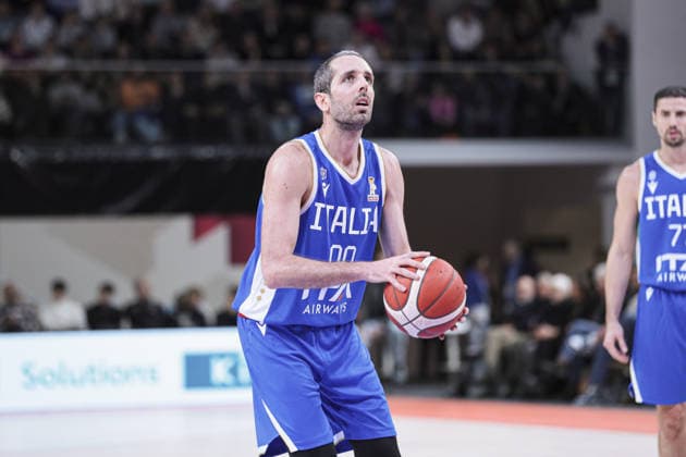 00 Amedeo Della Valle (Italia basketball team) during FIBA Basketball World Cup 2027 Qualifiers- Italy vs Iceland, Basketball FIBA Europe Cup match in Tortona, Italy, November 27 2025  Copyright: xNorbertoxMaccagno IPAxSportx xipa-agency.netx xx IPA_68452184 IPA_Agency_IPA68452184