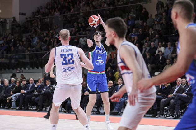 26 Luigi Suigo (Italia basketball team) during FIBA Basketball World Cup 2027 Qualifiers- Italy vs Iceland, Basketball FIBA Europe Cup match in Tortona, Italy, November 27 2025  Copyright: xNorbertoxMaccagno IPAxSportx xipa-agency.netx xx IPA_68452193 IPA_Agency_IPA68452193