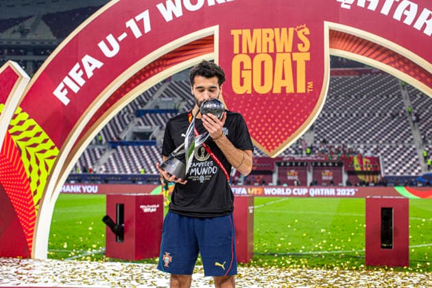 World Cup Football FIFA U17, U 17 World Championship Qatar 2025, Portugal vs Austria Final Portugal becomes world champion after beating Austria 1-0 with a goal by ANISIO CABRAL Joy, emotions, jubilation Award ceremony Copyright: xRedhaxHosnixSegganix
