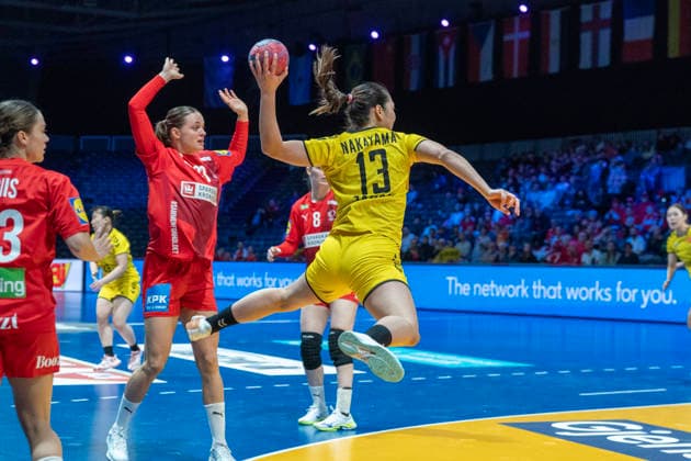 2025-11-27 Denmark v Japan ROTTERDAM, NETHERLANDS - NOVEMBER 27: Kaho Nakayama of Japan during the IHF Worldchampionship 2025 match for women, between Denmark and Japan at Ahoy on November 27, 2025 in Rotterdam, Netherlands. Rotterdam Ahoy Netherlands Content not available for redistribution in The Netherlands directly or indirectly through any third parties. Copyright: xHenkxSeppenx