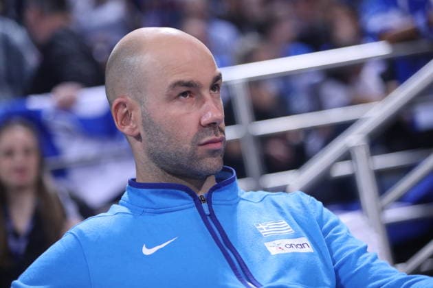 FIBA World Cup European Qualifiers - Greece vs Romania - Coach of Greece Vasilis Spanoulis react during the FIBA World Cup European Qualifiers 1st round group B basketball match between Greece and Romania held at Nick Galis Hall, on November 27, 2025, in Thessaloniki, Greece. IMAGO ONE INCH PRODUCTIONS THESSALONIKI GREECE Copyright: xOnexInchxProductionsx 6752961