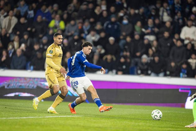 FOOTBALL: Racing Strasbourg (RCS) vs Crystal Palace UEFA Conference League - 27 11 2025 Stade de la Meinau. Strasbourg - France Samir El Mourabet 29 (RCS)  Copyright: xelyxandroxcegarrax