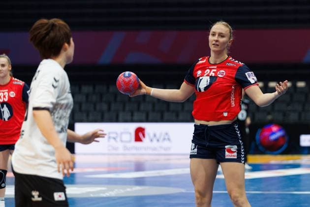 Henny Ella Reistad Norway , Norway vs South Korea, Handball, IHF Womens Handball World Championship, Matchday 1, 27 11 2025 Norway vs South Korea, Handball, IHF Womens Handball World Championship, Matchday 1, 27 11 2025 Copyright: xEibner-Pressefoto AlexanderxNeisx EP_ANS