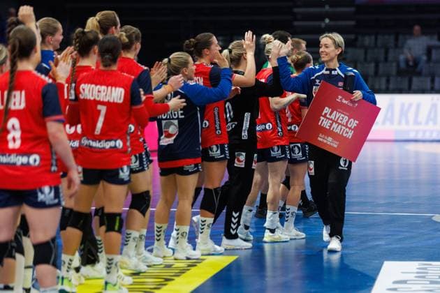 Katrine Lunde Norway was Player of the Match, Norway vs South Korea, Handball, IHF Womens Handball World Championship, Matchday 1, 27 11 2025 Norway vs South Korea, Handball, IHF Womens Handball World Championship, Matchday 1, 27 11 2025 Copyright: xEibner-Pressefoto AlexanderxNeisx EP_ANS