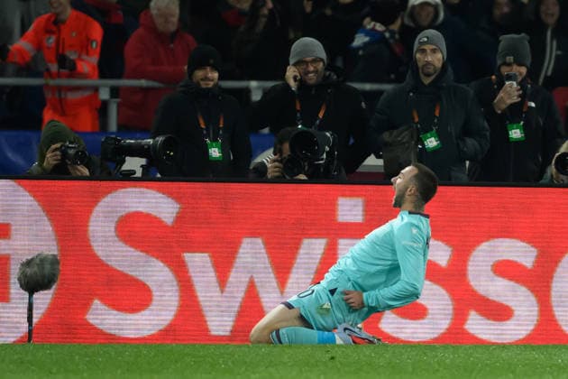 SOCCER - UEFA EL, Bologna vs RBS BOLOGNA,ITALY,27.NOV.25 - SOCCER - UEFA Europa League, FC Bologna vs Red Bull Salzburg. Image shows the rejoicing of Federico Bernardeschi (Bologna).  GEPAxpictures xInsidefoto xAndreaxStaccioli