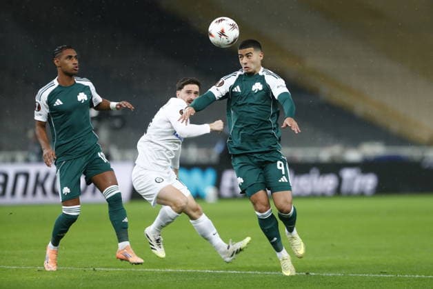 UEFA Europa League - Panathinaikos vs Sturm Graz - Panathinaikos player Anass Zaroury in action during the UEFA Europa League Phase matchday 5 soccer match between Panathinaikos and Sturm Grazs at the Olympic Athletic Center of Athens Spyros Louis in Athens, Greece, 27 November 2025. IMAGO ONE INCH PRODUCTIONS ATHENS GREECE Copyright: xONExINCHxPRODUCTIONSx 6753778
