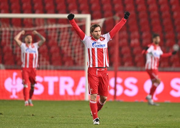 CRVENA ZVEZDA vs FCSB STEAUA BUCHAREST ALEKSANDAR KATAI football Crvena zvezda vs FCSB Steaua Bucharest during UEFA Europa league match at Rajko Mitic stadium, Belgrade 27.11.2025 Foto: FOOTBALL, UEFA EUROPA LEAGUE, CRVENA ZVEZDA, RED STAR, FCSB STEAUA BUCHAREST Belgrade Rajko Mitic stadium Serbia Copyright: xMarkoxMetlas xMNxPressx