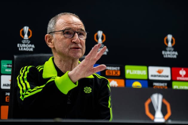 ROTTERDAM, NETHERLANDS - NOVEMBER 27: Celtic head coach Martin O Neill attends a press conference, PK, Pressekonferenz after the UEFA Europa League 2025 26 League Phase MD5 match between Feyenoord and Celtic FC at De Kuip on November 27, 2025 in Rotterdam, Netherlands. (Photo by Rene Nijhuis) SPO  Copyright: xRenexNijhuis