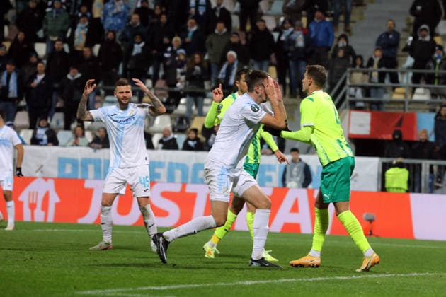PXL_UEFA Conference_Rijeka vs Larnaca HNK Rijeka vs AEK Larnaca in UEFA Conference league, group phase, round 4 match in Rijeka, Croatia on 27. November 2025. Enric Saborit.  GoranxKovacic PIXSELL