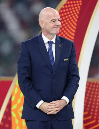 PORTUGAL vs AUSTRIA : FIFA U-17 WORLD CUP QATAR 2025 FINAL Gianni Infantino, FIFA President looks on during award ceremony after the FIFA U-17 World Cup Qatar 2025 final match between Portugal and Austria at Khalifa International Stadium in Doha, Qatar, on November 27, 2025. DOHA Qatar Copyright: xNOUSHADxTHEKKAYILx