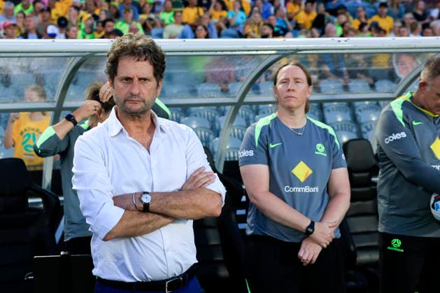 SOCCER AUSTRALIA NEW ZEALAND WOMEN, Joe Montemurro, coach of the Matildas looks on ahead of the International Women s Friendly match between between Australia and New Zealand at Polytec Stadium in Gosford, Friday, November 28, 2025. ( NO ARCHIVING, EDITORIAL USE ONLY GOSFORD NEW SOUTH WALES AUSTRALIA  Copyright: xMARKxEVANSx 20251128148434673637