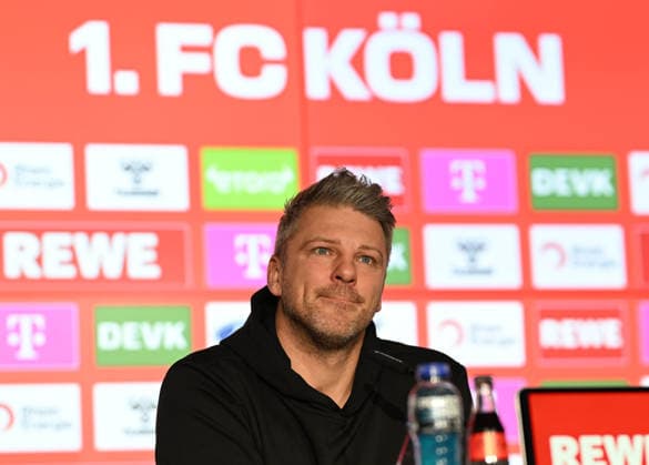28.11.2025, xophax, Fussball 1.Bundesliga Saison 2025 2026 1.FC Köln Pressekonferenz Trainer Lukas Kwasniok ( 1.FC Köln ) Köln