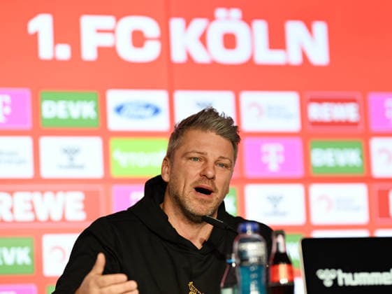 Football, 1st BL, 1. FC Köln, Press conference