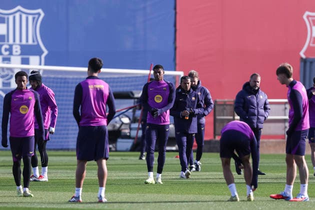November 28, 2025, Sant Joan Despi, Barcelona, SPAIN: Marcus Rashford during the training day of FC Barcelona, Barca ahead the Spanish League, La Liga EA Sports, football match against Deportivo Alaves at Ciudad Esportiva Joan Gamper on November 28, 2025 in Sant Joan Despi, Barcelona, Spain. Sant Joan Despi SPAIN - ZUMAa181 20251128_zaa_a181_019 Copyright: xJavierxBorregox