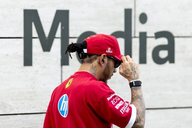 DOHA - Lewis Hamilton (Ferrari) before free practice at the Lusail International Circuit, leading up to the Qatar Grand Prix. ANP SANDER KONING xVIxANPxSportx xxANPxIVx 543287745 originalFilename: 543287745.jpg