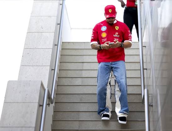 DOHA - Lewis Hamilton (Ferrari) before free practice at the Lusail International Circuit, leading up to the Qatar Grand Prix. ANP SANDER KONING xVIxANPxSportx xxANPxIVx 543287762 originalFilename: 543287762.jpg