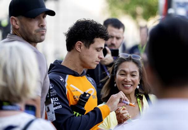 DOHA - Lando Norris (McLaren) before free practice at the Lusail International Circuit, leading up to the Qatar Grand Prix. ANP SANDER KONING xVIxANPxSportx xxANPxIVx 543287774 originalFilename: 543287774.jpg