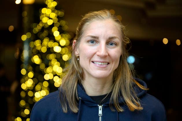 STUTTGART 20251128 Swedens Linn Blohm at a press conference during the Womens Handball World Cup in Stuttgart, Germany STUTTGART GERMANY x10070x  Copyright: xJessicaxGowx xTTx HANDBOLLS-VM 2025 PRESSTRÄFF