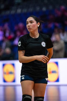 TORRES JIMENEZ BRENDA (27 PARAGUAY) during warmup during the IHF Women s Handball World Championship, WM, Weltmeisterschaft game between Paraguay and Montenegro at the SWT Arena in Trier, Germany Copyright: xMartinxPitschx xSPPx Sportspressphoto_SPR66755