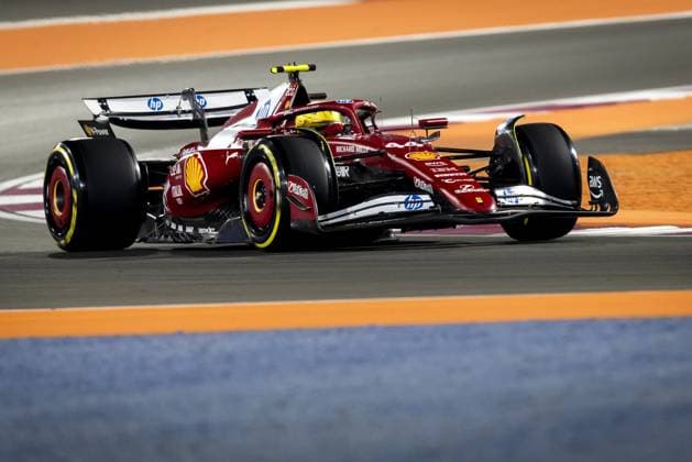 DOHA - Lewis Hamilton (Ferrari) during qualifying for the sprint race at the Lusail International Circuit, ahead of the Qatar Grand Prix. ANP SANDER KONING xVIxANPxSportx xxANPxIVx 543313082 originalFilename: 543313082.jpg