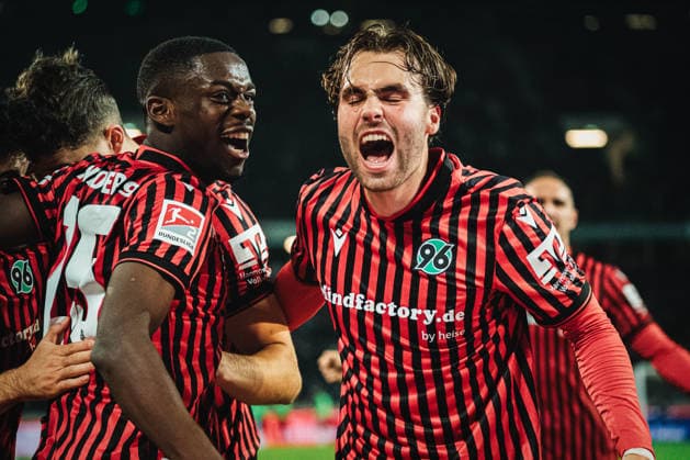 2 Bundesliga Hannover 96 vs Karlsruher SC, 28 11 2025 GOAL, CHEER by Husseyn Chakroun Hannover 96, 14 1 0 Soccer, 2 Bundesliga, Matchday 14 Hannover 96 vs Karlsruher SC on 28 11 2025 at Heinz von Heiden Arena, Hannover DFL REGULATIONS PROHIBIT ANY USE OF PHOTOGRAPHS AS IMAGE SEQUENCES AND OR QUASI VIDEO Copyright: xBEAUTIFULxSPORTS Tonhäuserx