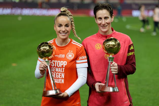 Football, Ann-Kathrin Berger and Giulia Gwinn honoured as footballers of the year