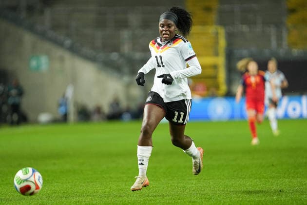 Football UEFA Women s Nations League, Final Match 1, Germany Spain on 28 11 2025 in Kaiserslautern Fritz Walter Stadion , Germany, Season 2025 2026 Nicole Anyomi 11, GER in focus Kaiserslautern Fritz Walter Stadion Germany Copyright: xChristophxKinzingerx