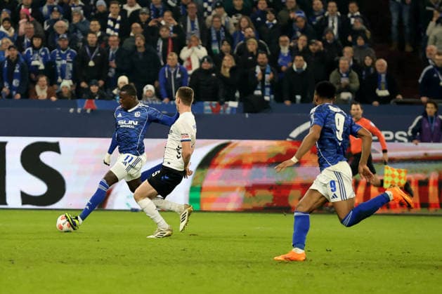 Bryan Lasme FC Schalke 04 at the match of the 2 Bundesliga season 2025 26 FC Schalke 04 SC Paderborn 07 Copyright Thomas Pakusch Copyright: Thomas Pakusch