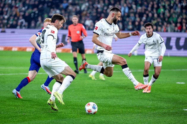 28 10 2025, Soccer, Borussia Mönchengladbach RB Leipzig, 1 Soccer Bundesliga, 12 Matchday, Borussia Park, Season 2025 2026 xxxxxxxxxxxxxxx DFB regulations prohibit any use of photographs as image sequences and or quasi video North Rhine-Westphalia Germany