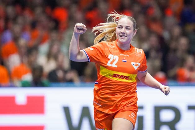 2025-11-28 Netherlands v Argentina - IHF World Women s Handball Championship ROTTERDAM, NETHERLANDS - NOVEMBER 28: Zoe Sprengers of the Netherlands during the IHF World Women s Handball Championship match between Netherlands and Argentina at Ahoy on November 28, 2025 in Rotterdam, Netherlands. Rotterdam Ahoy Netherlands Content not available for redistribution in The Netherlands directly or indirectly through any third parties. Copyright: xHenkxSeppenx