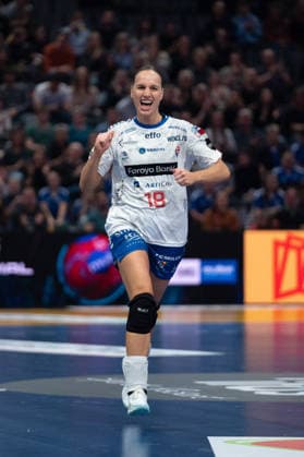 BRANDENBORG Pernille (18 Faroe Islands) celebrates after scoring a goal during the IHF Women s Handball World Championship, WM, Weltmeisterschaft game between Spain and Faroe Islands at the SWT Arena in Trier, Germany Copyright: xMartinxPitschx xSPPx Sportspressphoto_SPR66770